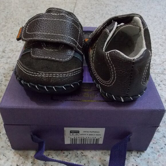NWB PEDIPED Infant shoe soft soled leather Christopher Brown 1090 X-small 0-6mon - Picture 5 of 5